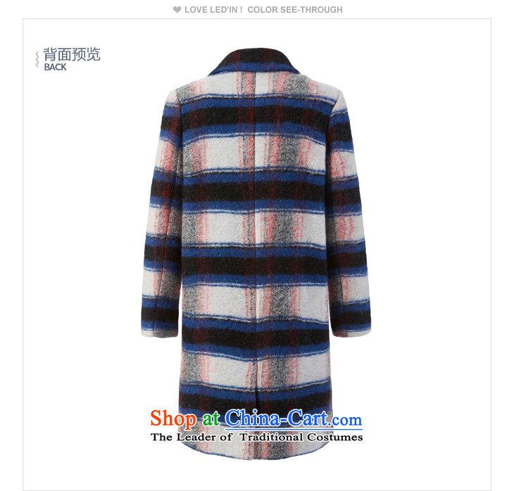 Lok-machi 2015 Autumn new gross coats H type is then coat lapel latticed woolen coat in long jacket, Plaid S/155 picture, prices, brand platters! The elections are supplied in the national character of distribution, so action, buy now enjoy more preferential! As soon as possible.