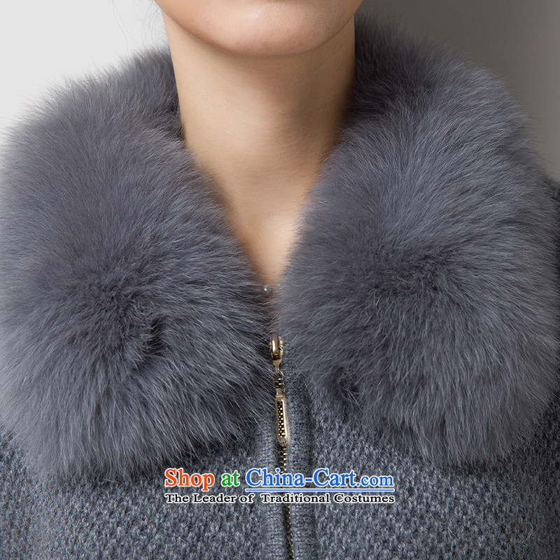 Tang points for Fall/Winter 2015 New Pure mink coats that lint-free long jacket really Fox Sau San for middle-aged women's Gross Gross sweater jacket was 5 809 gray XL? ( 123-132 ), TANG points has been pressed catty shopping on the Internet