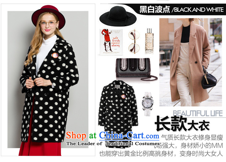 Lok-machi 2015 Autumn new gross coats dot? Long a wool coat lapel woolen coat jacket black and white wave gross? Point M/160 picture, prices, brand platters! The elections are supplied in the national character of distribution, so action, buy now enjoy more preferential! As soon as possible.