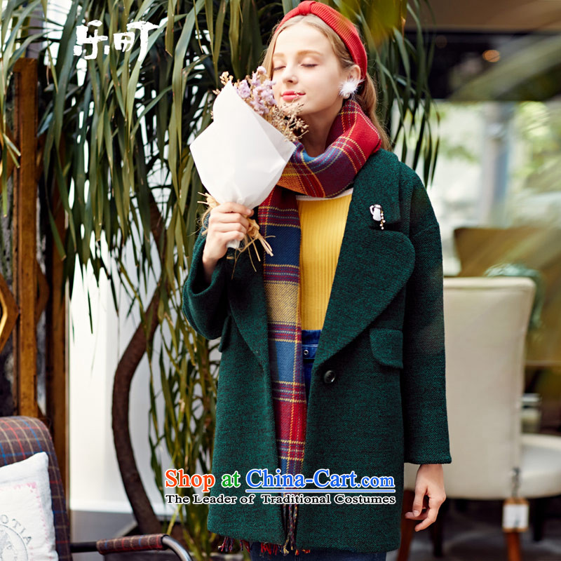 In the fall of 2015-machi America New gross jacket in long?_ wool a wool coat Sau San autumn and winter clothes S_155 Emerald