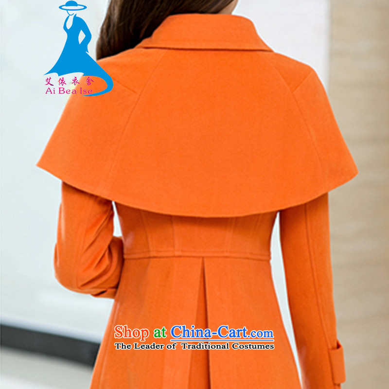 Ms Audrey Eu better gross HIV? 2015 autumn and winter coats female new Korean fashion in the mantle of Sau San long jacket, 001 Orange S, HIV (aiweijia Ms Audrey Eu) , , , shopping on the Internet