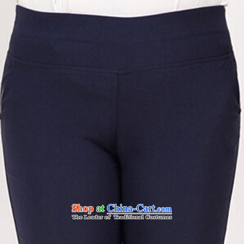 Mr James TIEN Yi Won to xl women 200 catties thick sister autumn large load women wear trousers large fall thick Mei autumn trousers with the fall of Borneo is casual women trousers blue 6XL suitable for 170 to 190 catties of fat, Mr James TIEN Yi Han (JU