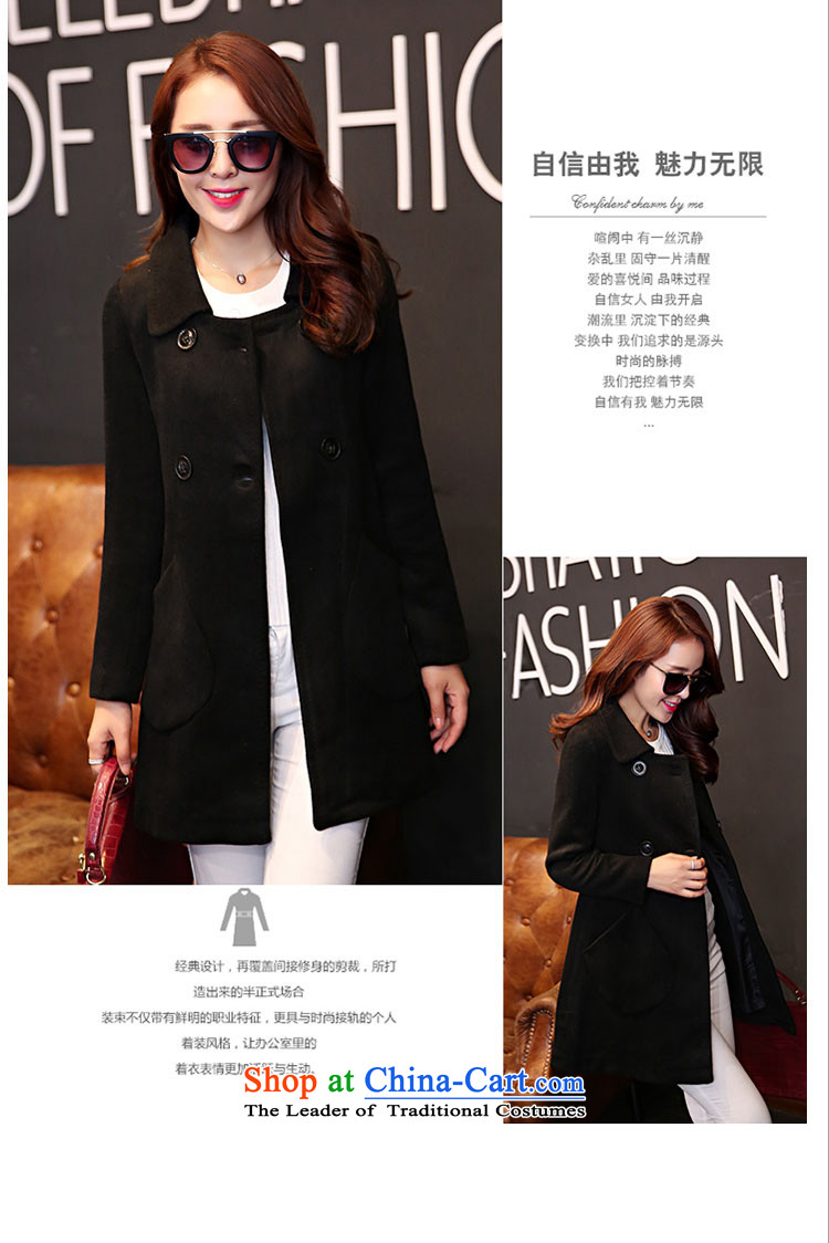 Piao Love Ting 2015 new female winter clothing in long-sleeved lapel long loose wool overcoats female black? S picture, prices, brand platters! The elections are supplied in the national character of distribution, so action, buy now enjoy more preferential! As soon as possible.