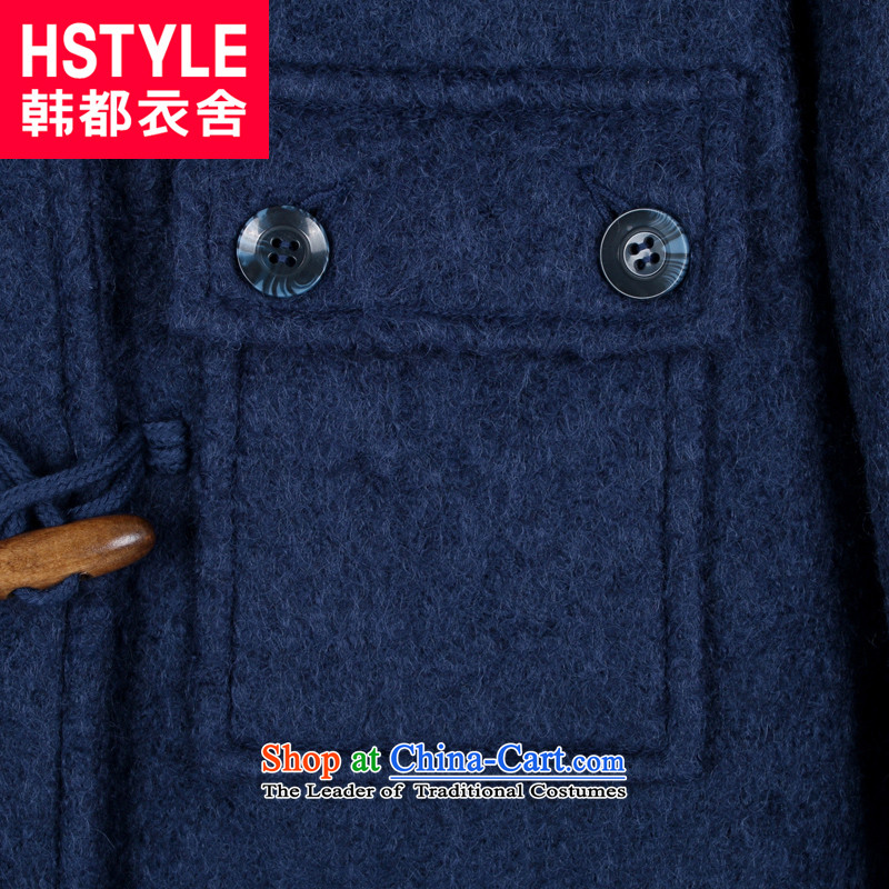 Korea has the Korean version of the Dag Hammarskjöld yi 2015 winter clothing new products Female Straight thin, long, video gross?2 blue jacket AA4433 S, Korea has Yi Homes , , , shopping on the Internet