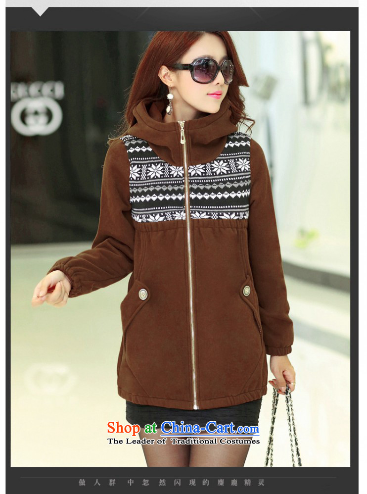In the autumn of qixi, the sister of thick winter load winter jackets for larger female 3X4X5X thick Korean version of the MM long with cap pattern sweater cotton jacket female wine red      6XL suitable for 200-230 catty pictures, prices, brand platters! The elections are supplied in the national character of distribution, so action, buy now enjoy more preferential! As soon as possible.