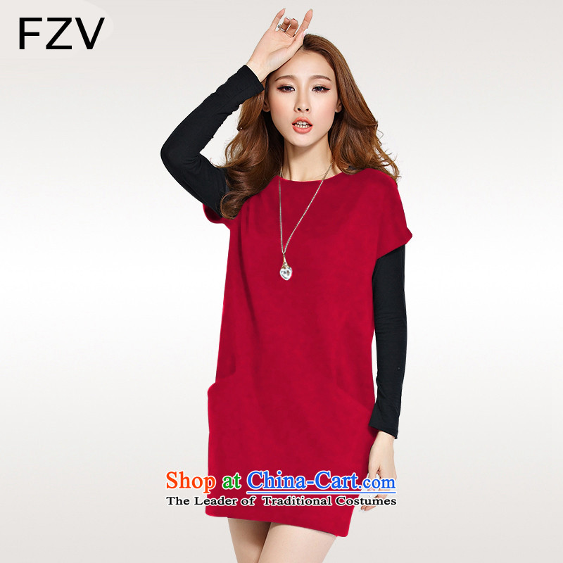 2015 new expertise FZV IN MM plus fertilizer significantly as video code female Decoration Knitting leisure thin Kit_long-sleeved dresses autumn and winter?1181?English thoroughbred?XXL