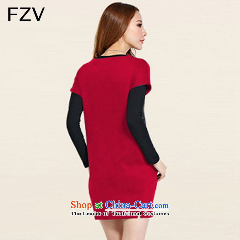 2015 new expertise FZV IN MM plus fertilizer significantly as video code female Decoration Knitting leisure thin Kit/long-sleeved dresses autumn and winter 1181 English thoroughbred XXL,FZV,,, shopping on the Internet