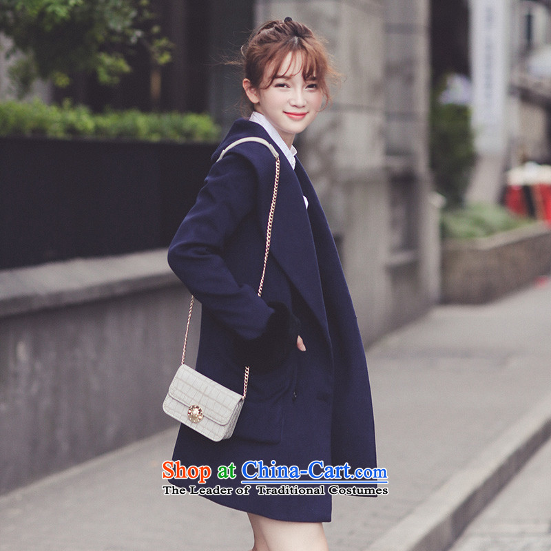 The autumn 2015 Ha-na new products pure color single row clip hair? 254301018 Jacket Color Navy , L, Ha-na (shinena) , , , shopping on the Internet