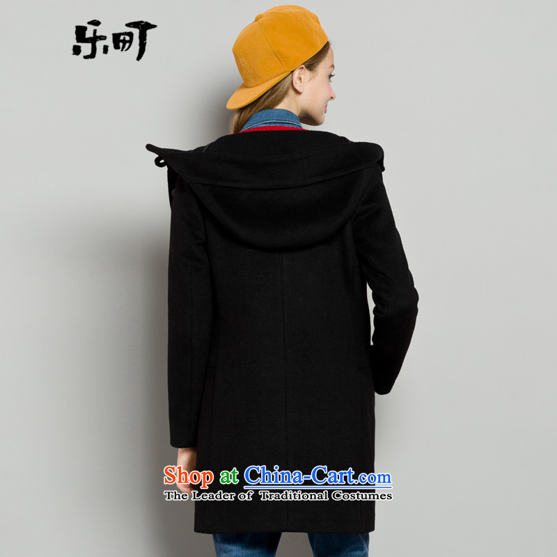 In the fall of 2015-machi Lok Load New Sau San type cap coats jacket in gross? Long woolen coat M/160, black T-shirt, town shopping on the Internet has been pressed.