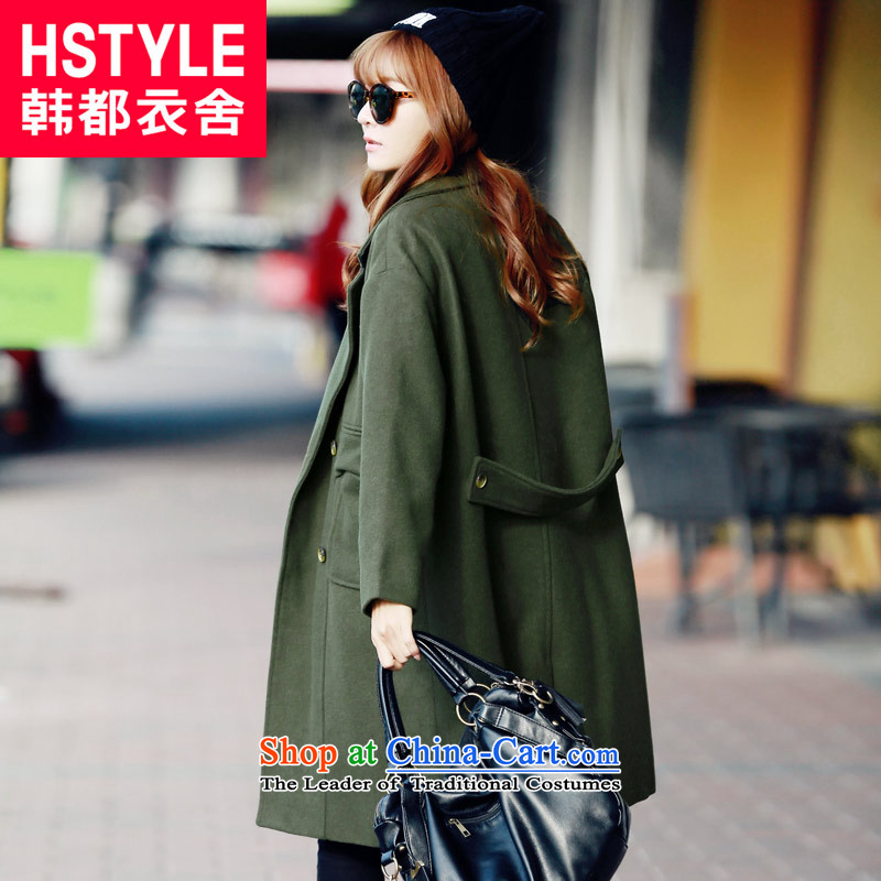 Korea has the Korean version of the Dag Hammarskjöld yi 2015 winter clothing new products with stylish loose video thin two long-sleeved jacket NG4331 gross? olive green M Korea restaurant is yi Homes , , , shopping on the Internet