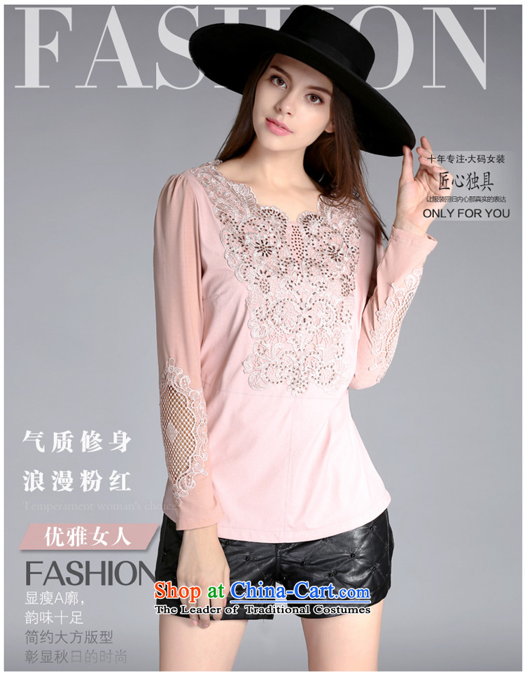Elizabeth 2015 Western brands and discipline for larger female autumn replacing female t-shirt thick sister stretch PU stitching lace long-sleeved shirt, forming the basis MM thick video thin new PQ8063- black 4XL Photo, prices, brand platters! The elections are supplied in the national character of distribution, so action, buy now enjoy more preferential! As soon as possible.