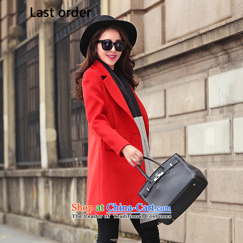 Last new order2015 Wild Hair? jacket Korean female China Coat? gross red Xl,last order,,, shopping on the Internet