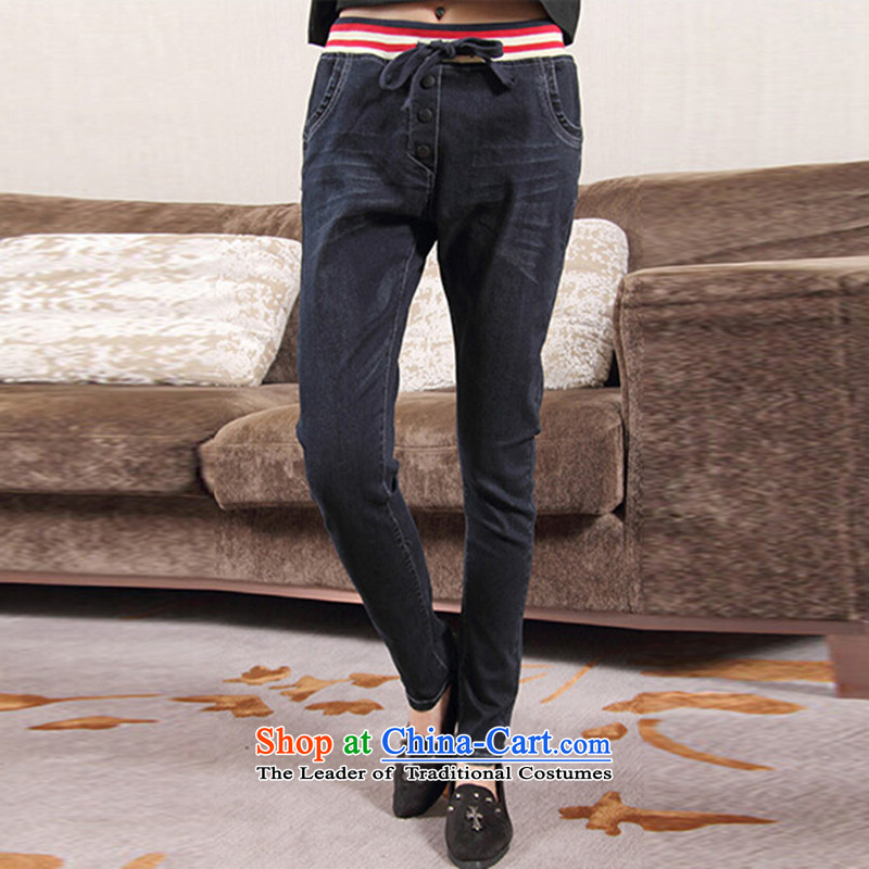 Mr James TIEN Yi Won thick mm thick Girls' High Load autumn graphics, increase to thin female jeans thick 200catty large children code women autumn and winter thick sister pants spring black and gray 5XL suitable for 175 to 200 catties of fat, Mr James TIEN Yi Han (JUNYIHAN) , , , shopping on the Internet