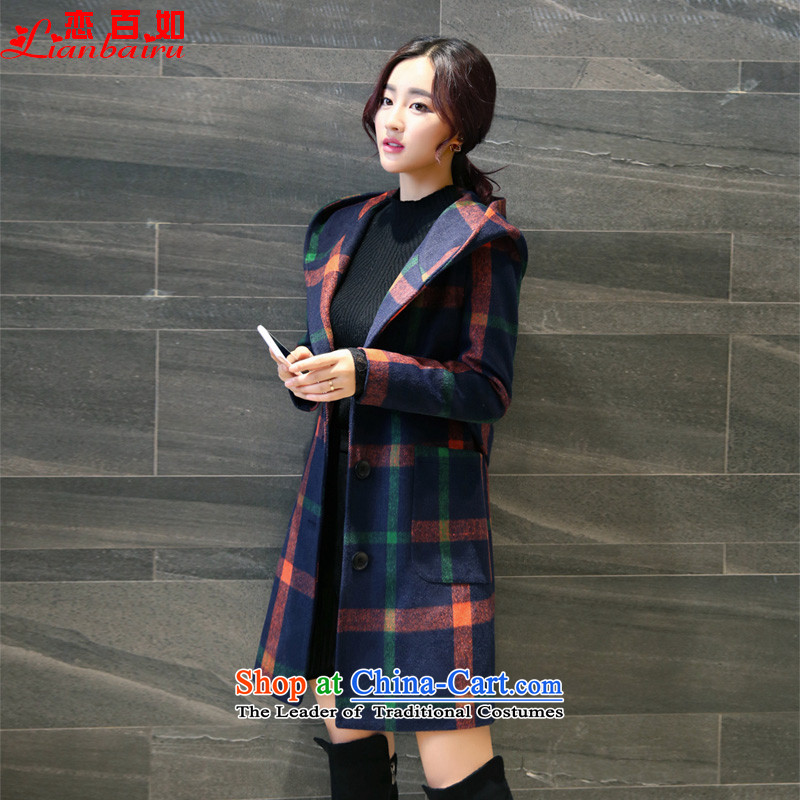 If you love for winter coats women gross grid?)? long jacket coat 2015 is sub-autumn and winter clothes on winter new graphics thin Korean Sau San 625 Red and Yellow, M, land (lianbairu hundreds) , , , shopping on the Internet
