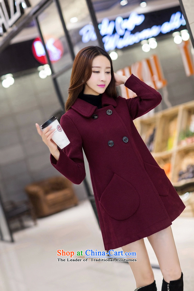 Nadia Chan Yuen 2015 winter clothing new Wild loose coat female wz gross? red L picture, prices, brand platters! The elections are supplied in the national character of distribution, so action, buy now enjoy more preferential! As soon as possible.