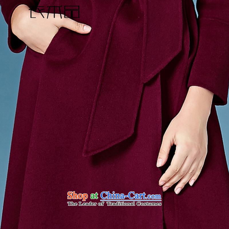 Yi Art 2015 double-side cashmere overcoat female hair fall/winter coats? Western new products in the long strap a wool coat female aubergine , L, Yi Art , , , shopping on the Internet
