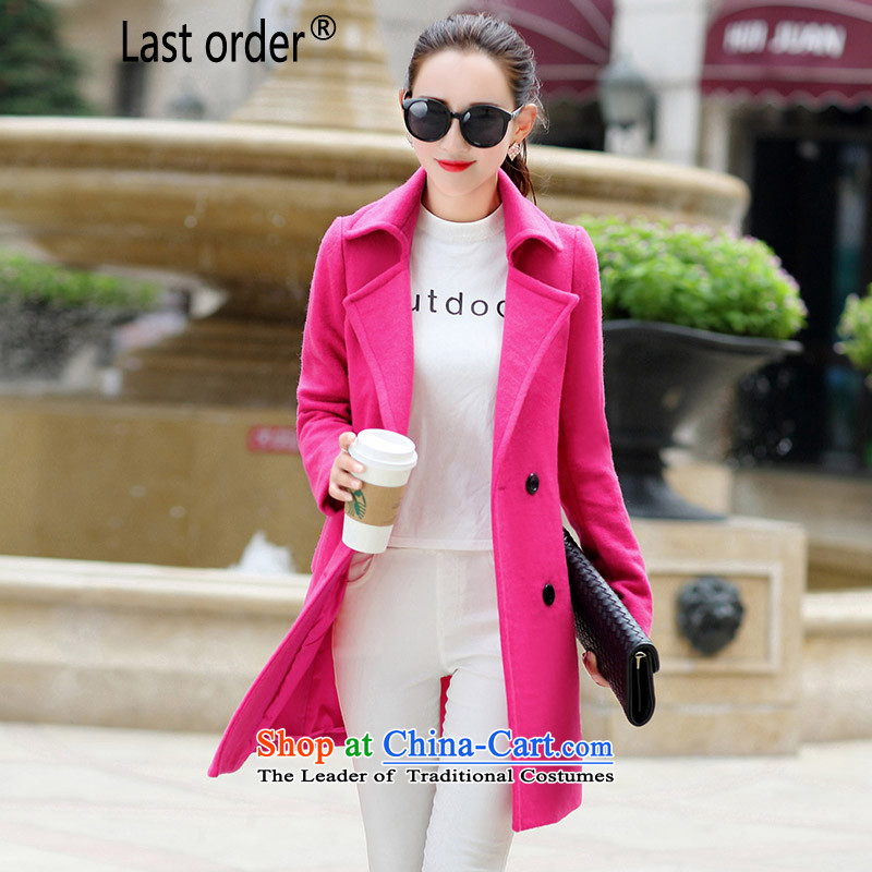 Last order2015 autumn and winter new women's gross Stylish coat Sau San jacket? female in the red L