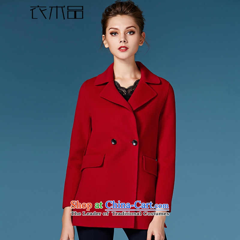 Yi Art 2015 autumn and winter new two-sided cashmere overcoat female gross 158038? red mana products has been pressed, L, Yi shopping on the Internet