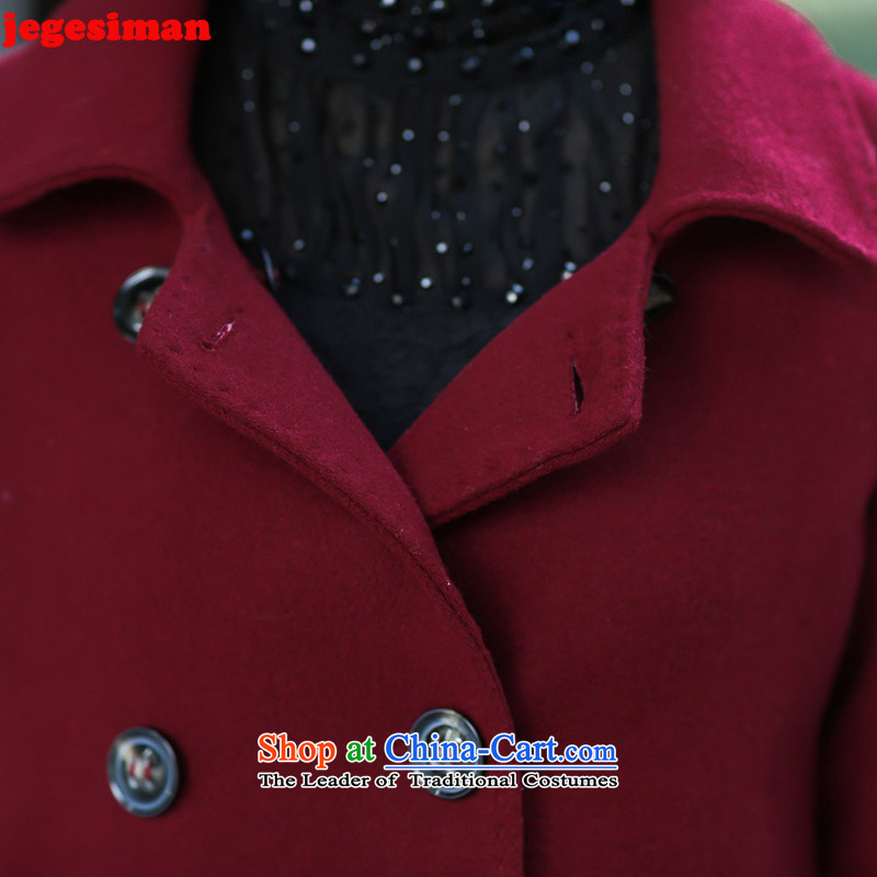 The autumn and winter load Korea jegesiman2015 version thin hair? girls coats of larger gross jacket coat women?? wz chestnut horses m,jegesiman,,, shopping on the Internet