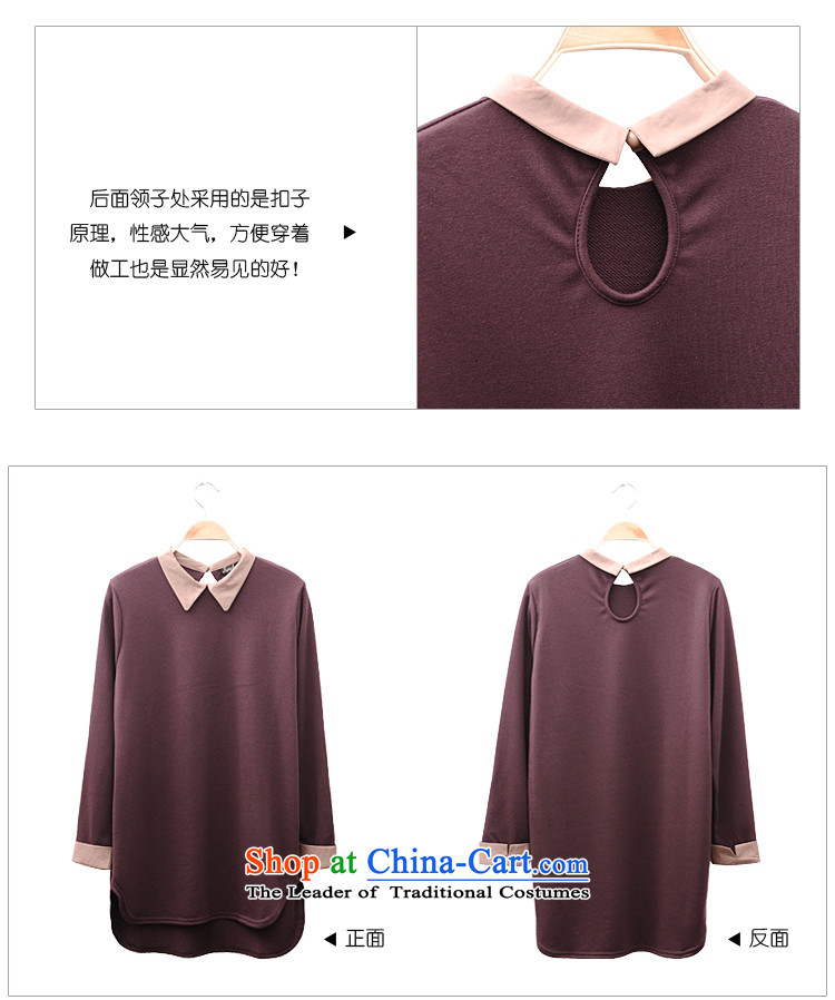 Elizabeth to sub-XL autumn boxed long-sleeved dolls, forming the basis for a solid color shirt 2015 new autumn and winter Korean women xlarge thick mm loose in long-line T-shirt purple XXL recommendations 140-165 catty picture, prices, brand platters! The elections are supplied in the national character of distribution, so action, buy now enjoy more preferential! As soon as possible.