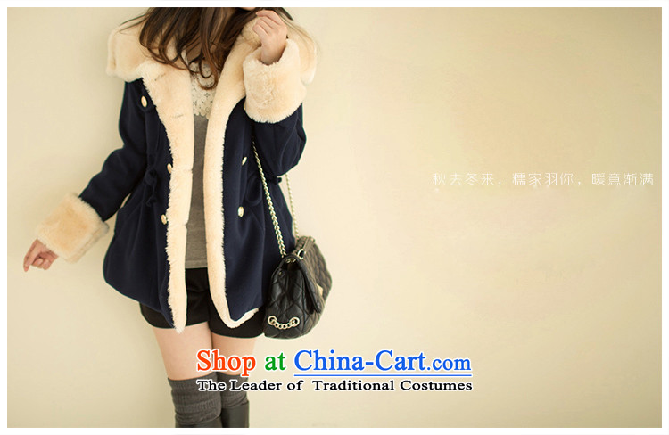 The law of the Cayman 2015 autumn and winter Doi new Korean Sau San video thin preppy double-gross large loose coat?? t-shirt jacket women gross navy XL Photo, prices, brand platters! The elections are supplied in the national character of distribution, so action, buy now enjoy more preferential! As soon as possible.