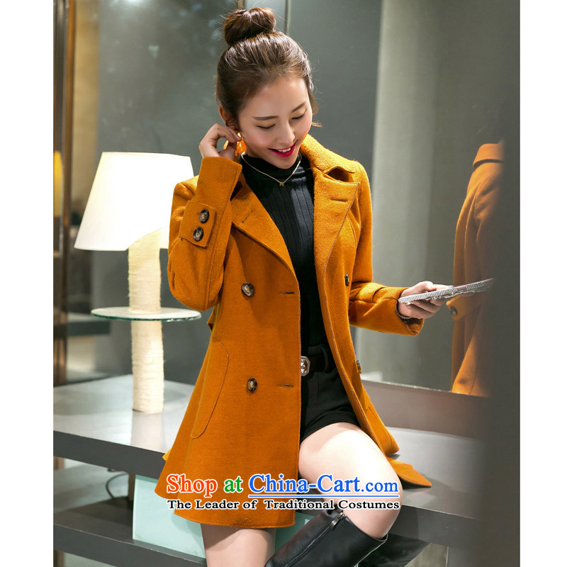 Sin has already installed the autumn of 2015, Sin new Korean citizenry elegant thick a wool coat jacket in gross? Long Large cloak girl and L, sin has golden shopping on the Internet has been pressed.