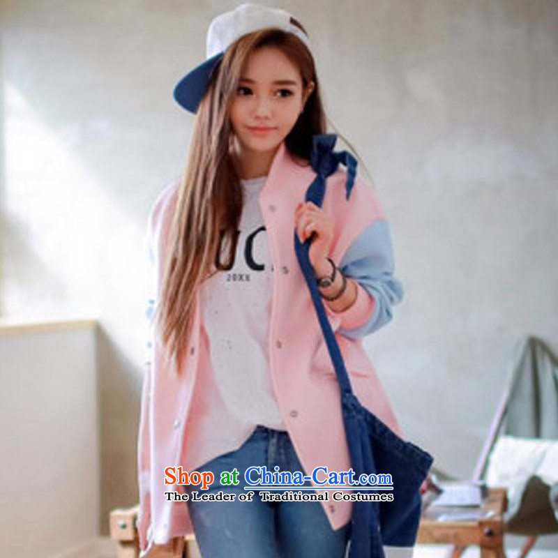 Create the  2015 autumn billion new Korean version of large numbers of ladies relaxd long-sleeved sweater bf wind , baseball uniform cardigan F671 light green M billion gymnastics shopping on the Internet has been pressed.