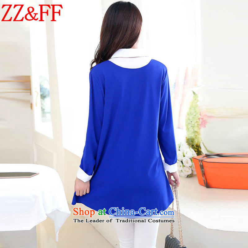 The autumn 2015 new Zz&ff larger women leave two video thin black poverty in the skirt wear skirts long female LYQ9509 BLUE XXXL,ZZ&FF,,, shopping on the Internet