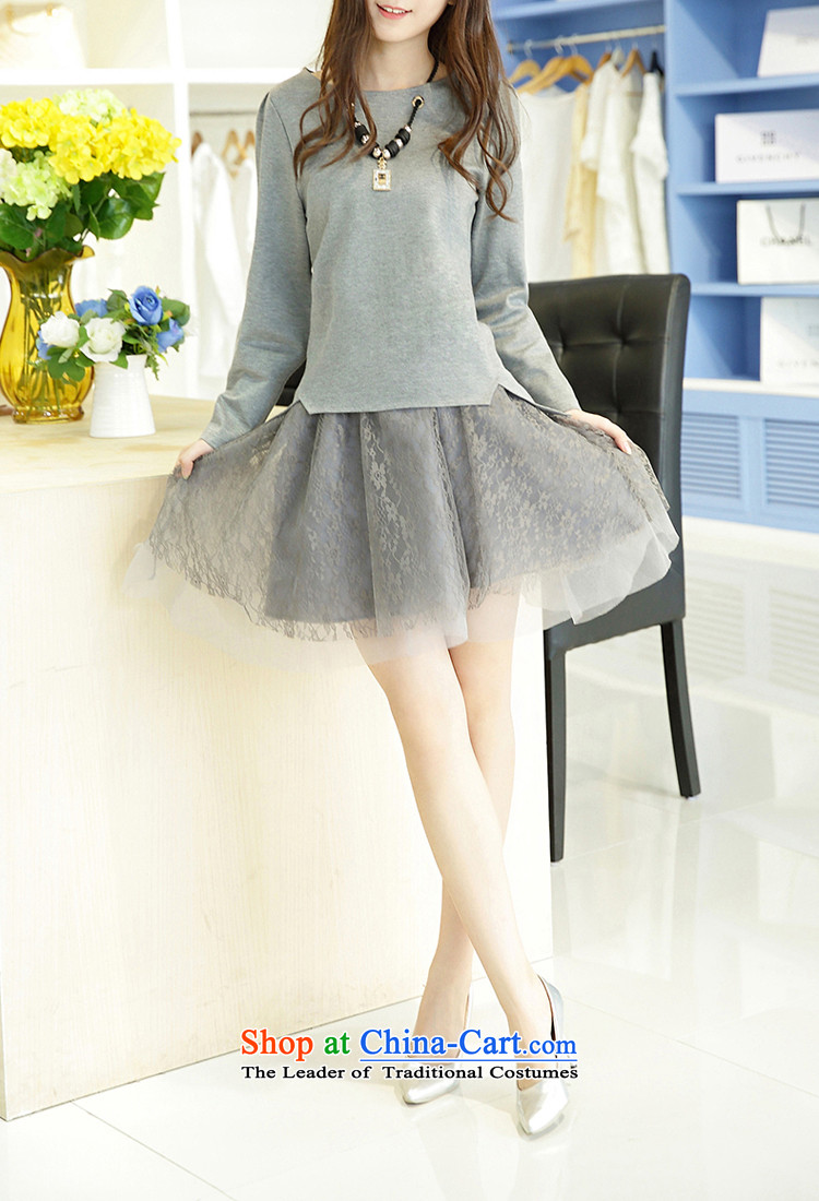 Mr Hui 2015 autumn and winter, new larger female Euro root yarn, forming the skirt kit to increase long-sleeved mm thick video thin two kits 001 light gray 3XL picture, prices, brand platters! The elections are supplied in the national character of distribution, so action, buy now enjoy more preferential! As soon as possible.