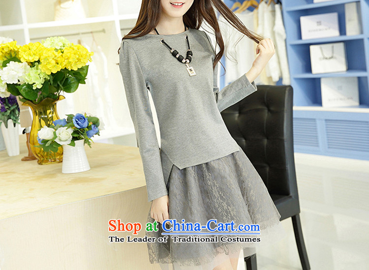 Mr Hui 2015 autumn and winter, new larger female Euro root yarn, forming the skirt kit to increase long-sleeved mm thick video thin two kits 001 light gray 3XL picture, prices, brand platters! The elections are supplied in the national character of distribution, so action, buy now enjoy more preferential! As soon as possible.