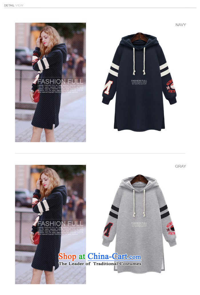 Elizabeth sub-XL to Europe and the women's Winter Sweater with cap thick mm Fall/Winter Collections new thick warm 200 catties leisure sweater dresses K324 navy 3XL picture, prices, brand platters! The elections are supplied in the national character of distribution, so action, buy now enjoy more preferential! As soon as possible.