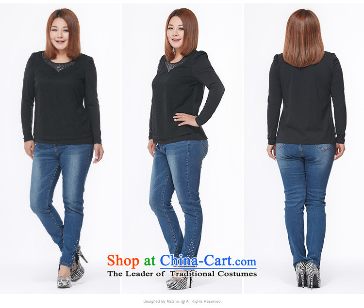 Msshe xl women 2015 new autumn replacing thick MM lace ironing drill long-sleeved T-shirt with round collar forming the Netherlands 2773 3XL white picture, prices, brand platters! The elections are supplied in the national character of distribution, so action, buy now enjoy more preferential! As soon as possible.