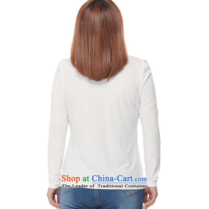 Msshe xl women 2015 new autumn replacing thick MM lace ironing drill long-sleeved T-shirt with round collar forming the Netherlands 2773 White 3XL, Susan Carroll, the poetry Yee (MSSHE),,, shopping on the Internet