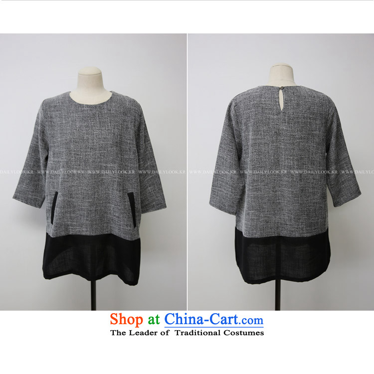 In short ju 2015 autumn and winter large female thick MM stitching relaxd dress light gray 5XL picture, prices, brand platters! The elections are supplied in the national character of distribution, so action, buy now enjoy more preferential! As soon as possible.