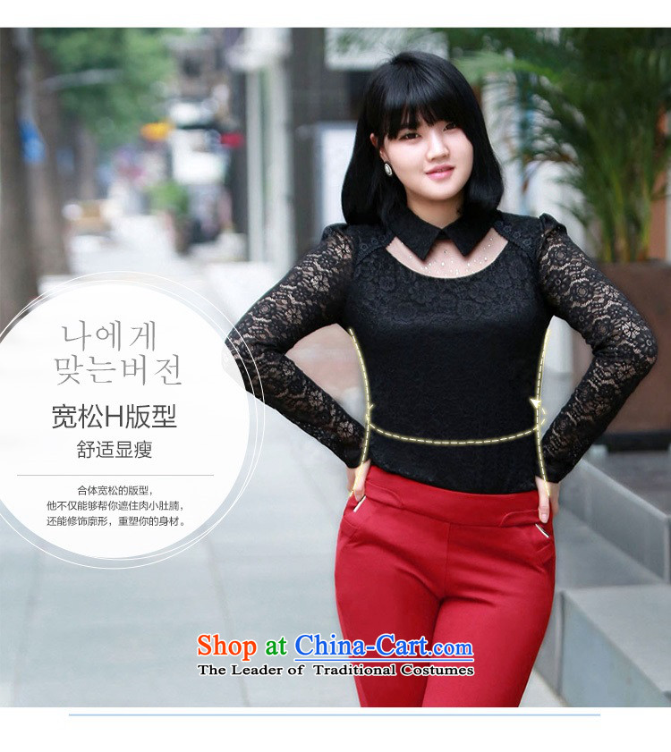 Payment on delivery to xl shirt 2015 new women's elegant OL sexy fluoroscopy ironing drill collars Long-Sleeve Shirt thick-mei lace Red 2XL about 140-155 in the catty picture, prices, brand platters! The elections are supplied in the national character of distribution, so action, buy now enjoy more preferential! As soon as possible.