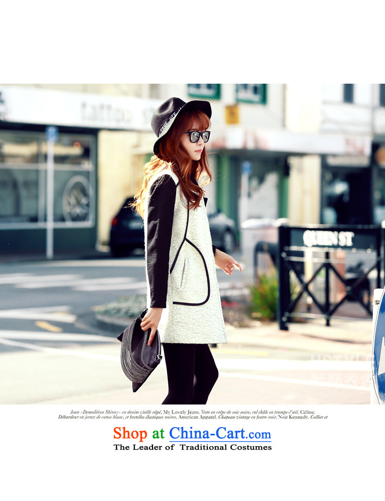 Korea has the Korean version of the Dag Hammarskjöld yi 2015 winter clothing new products female m modern white stitching Pocket Zip Jacket TK4601 gross? m White S pictures restaurant, prices, brand platters! The elections are supplied in the national character of distribution, so action, buy now enjoy more preferential! As soon as possible.