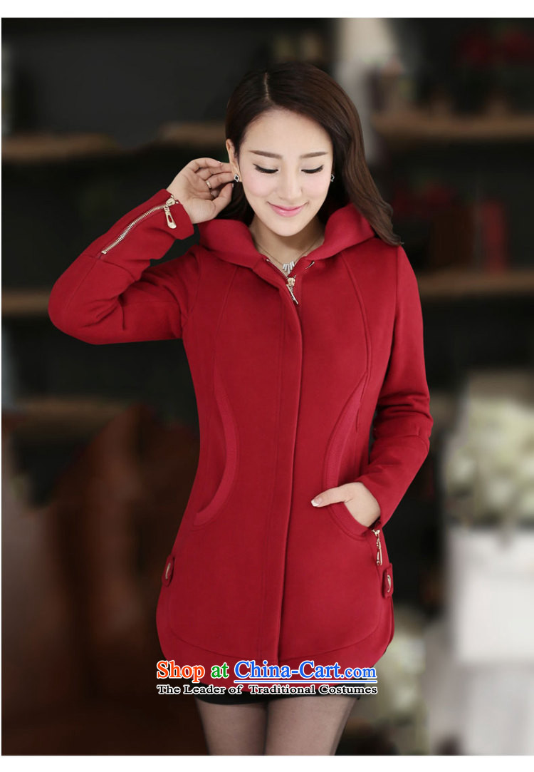 Shin Sung to increase women's code 200 catties sweater COAT 2015 autumn and winter, zipper Korean long woolen sweater plus lint-free sweater Cardigan Bay 679 red plus recommendations 175-185 5XL( lint-free, the burden of pictures, prices,) Brand platters! The elections are supplied in the national character of distribution, so action, buy now enjoy more preferential! As soon as possible.