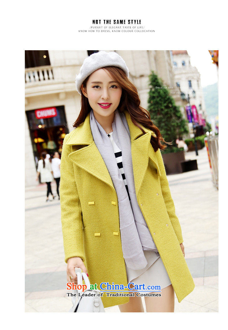 2015 winter paradise awakening the new Korean women's stylish Sau San? coats that long hair? jacket beige S picture, prices, brand platters! The elections are supplied in the national character of distribution, so action, buy now enjoy more preferential! As soon as possible.