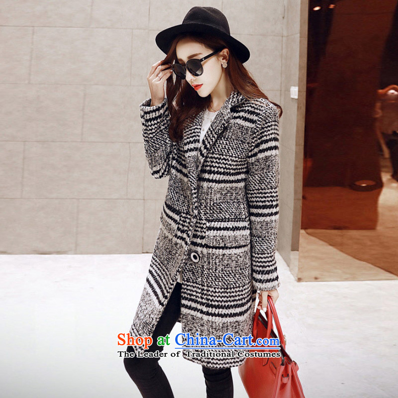 Ringue the jacket in gross? Long Hoodie large female new autumn and winter coats women gross Sau San? a black and white , XL, The , , , shopping on the Internet