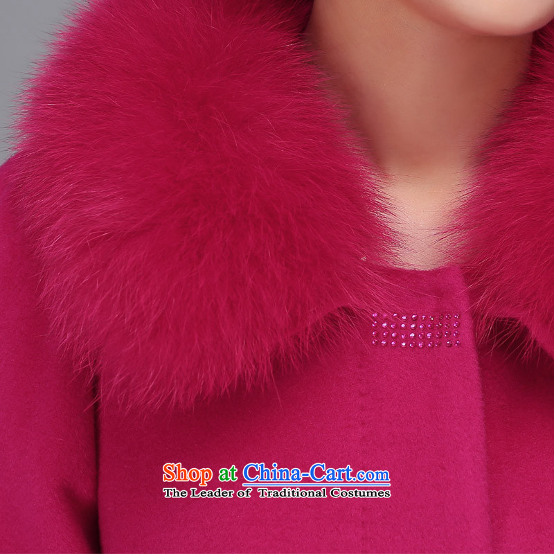 Palun Yu 2015 new high-end gross overcoats female winter? boxed long really fox gross collar cashmere overcoat cloak-loose large S038 woolen coat of red XL, Jimmy (palanyu parrain) , , , shopping on the Internet