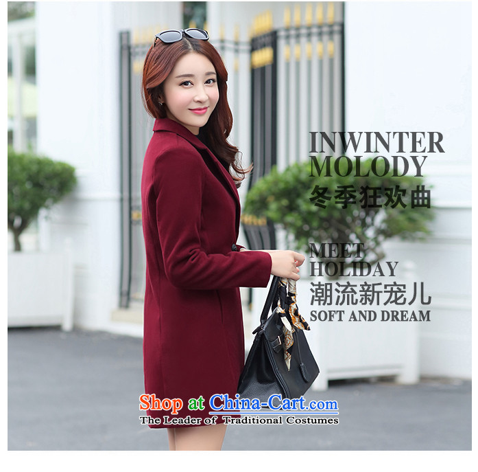 Mrs M land 2015 Fall/Winter Collections new stylish and simple and classy jacket coat female wine so gross red L picture, prices, brand platters! The elections are supplied in the national character of distribution, so action, buy now enjoy more preferential! As soon as possible.