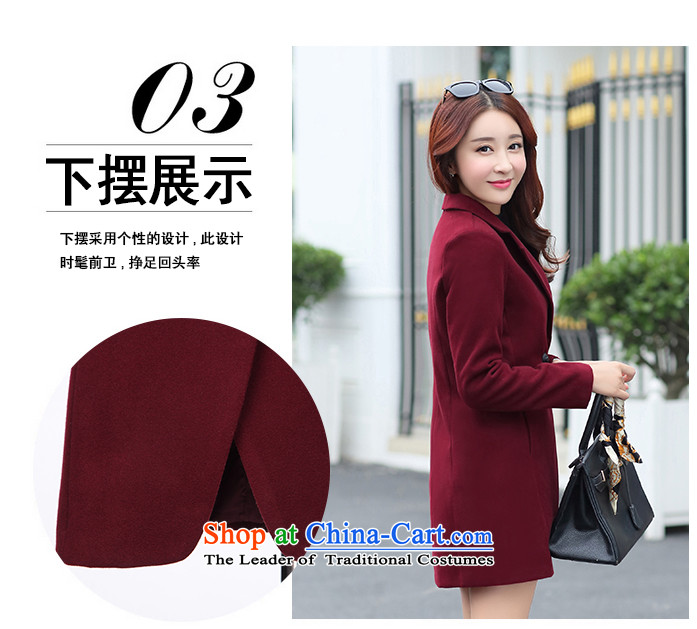 Mrs M land 2015 Fall/Winter Collections new stylish and simple and classy jacket coat female wine so gross red L picture, prices, brand platters! The elections are supplied in the national character of distribution, so action, buy now enjoy more preferential! As soon as possible.