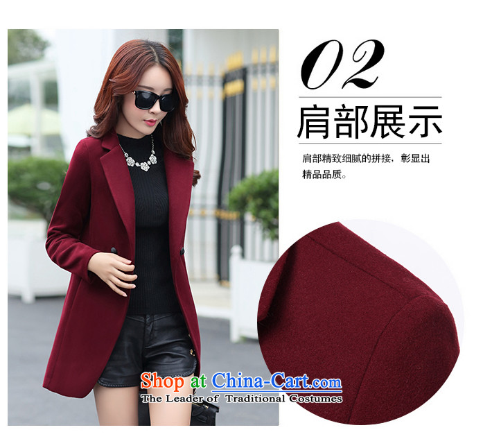 Mrs M land 2015 Fall/Winter Collections new stylish and simple and classy jacket coat female wine so gross red L picture, prices, brand platters! The elections are supplied in the national character of distribution, so action, buy now enjoy more preferential! As soon as possible.