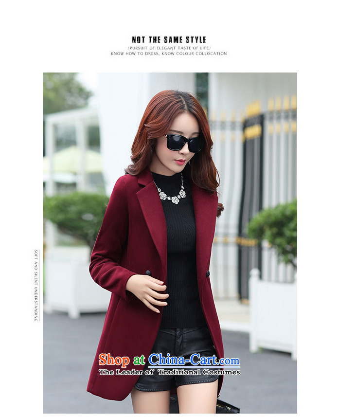 Mrs M land 2015 Fall/Winter Collections new stylish and simple and classy jacket coat female wine so gross red L picture, prices, brand platters! The elections are supplied in the national character of distribution, so action, buy now enjoy more preferential! As soon as possible.