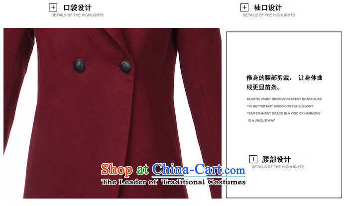 Mrs M land 2015 Fall/Winter Collections new stylish and simple and classy jacket coat female wine so gross red L picture, prices, brand platters! The elections are supplied in the national character of distribution, so action, buy now enjoy more preferential! As soon as possible.