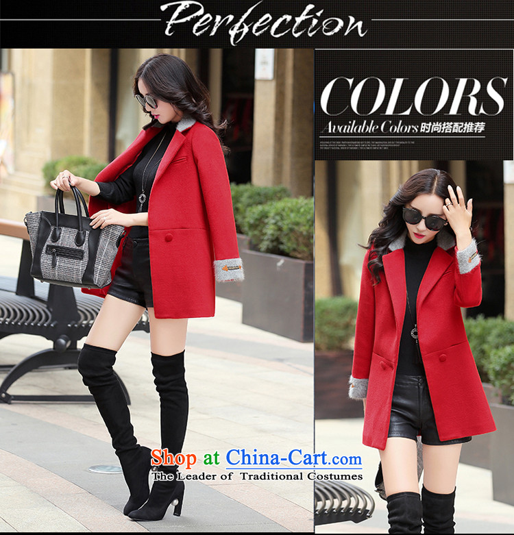 Mrs M land 2015 Fall/Winter Collections new stylish and simple and classy jacket coat female wine so gross red L picture, prices, brand platters! The elections are supplied in the national character of distribution, so action, buy now enjoy more preferential! As soon as possible.