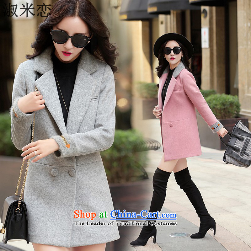 Mrs M land 2015 Fall/Winter Collections new stylish and simple and classy jacket coat female wine so gross red , L, Mrs M (SHUMILIAN) , , , shopping on the Internet