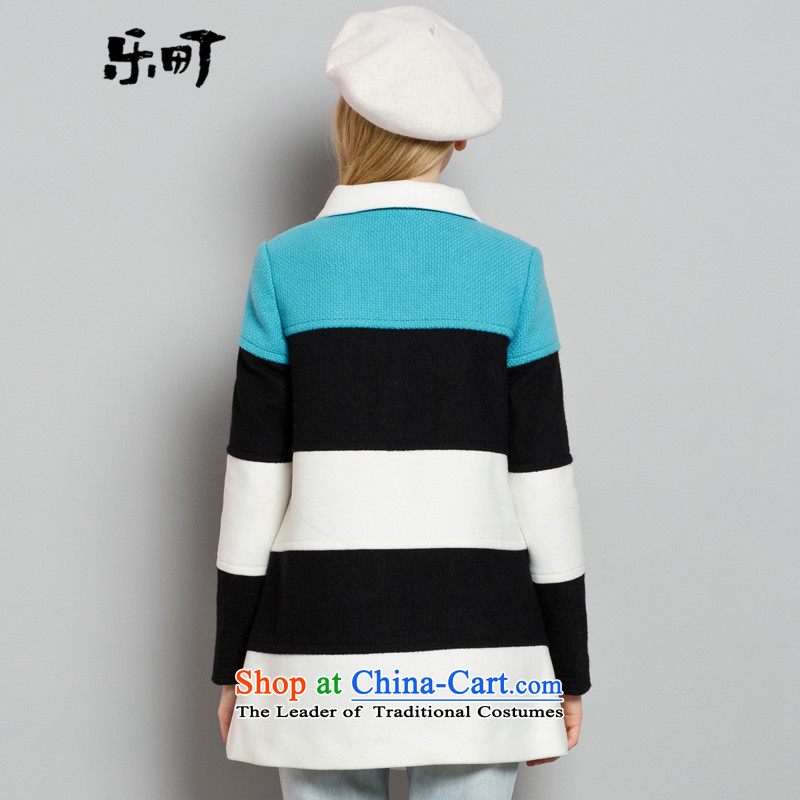 Lok-machi 2015 Autumn In New jacket, long hair? coats tri-color coats party for stitching a female black and white of the jacket M/160, Lok-machi , , , shopping on the Internet