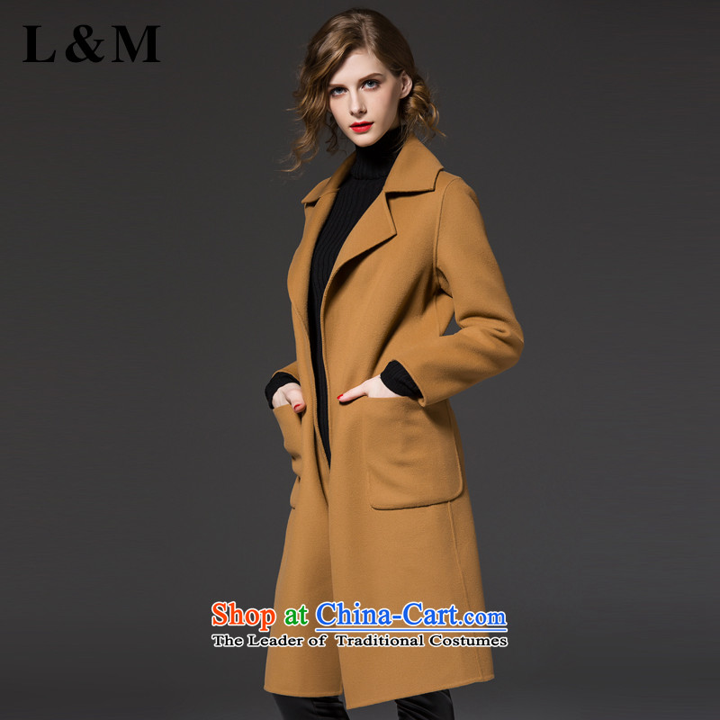 The European winter site L&m new simple and stylish. Made from long wool coat wind jacket? female winter thick with waistband and Color M buds F3009 Dream (L&m under) , , , shopping on the Internet