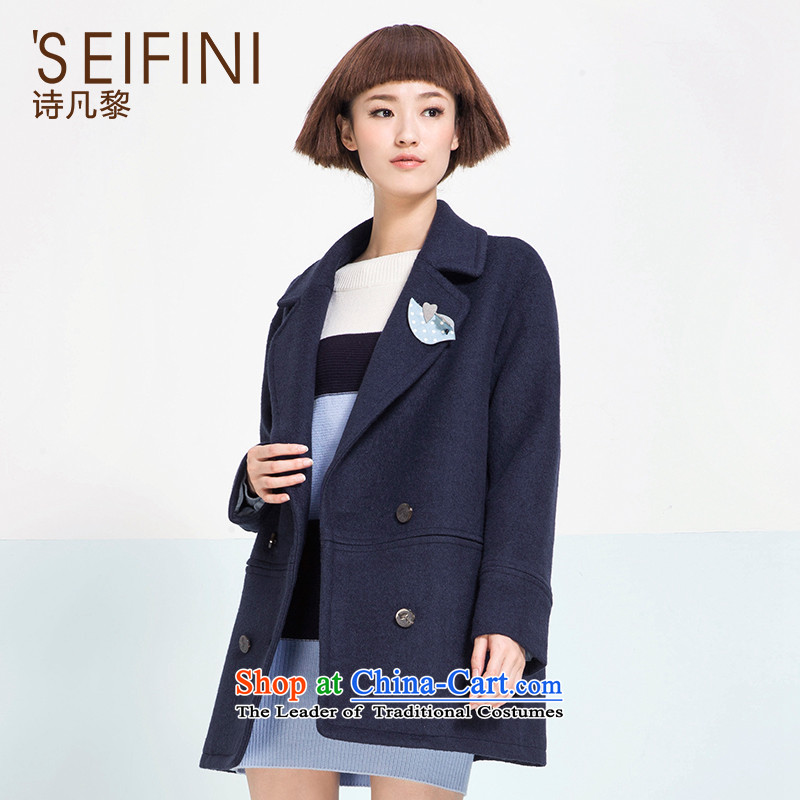 Poetry where 2015 autumn and winter Lai new Korean version? coats that long hair? jacket coat female 6590847401 dark blue , poetry where lai (the ' S EIFINI) , , , shopping on the Internet
